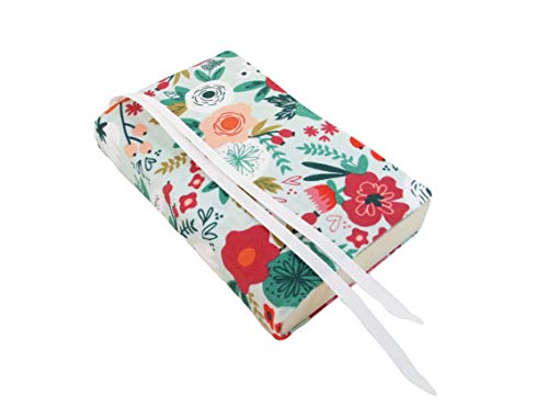4 Inch Mass Market Paperback Book Cover Small, 4X6, Mint Floral Stretch Fabric Book Cover, Small Book Sleeve For Paperback Or Hardcover (Adults) #TOP11