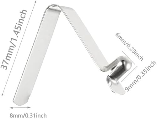 Miniatura 2 de Paquete de 10 clips de resorte a presión en forma de V para kayak, botón telescópico de poste de un solo botón, cuatro esquinas, tienda de campaña,