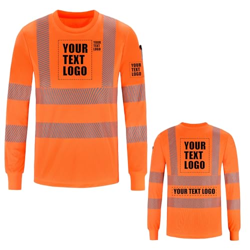 Camisas de alta visibilidad personalizadas con manga larga y reflectantes Clase 3