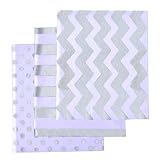 105 Sheets Christmas Tissue Paper Bulk, Silver White Metallic Gift Wrapping Paper for Graduation, Bi