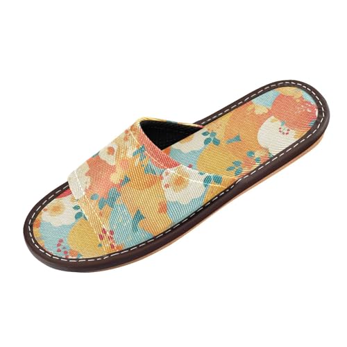 Pantuflas gigantes de color amarillo y rojo con diseño de calabazas para hombre y mujer, sandalias ultraligeras para dormitorio, hotel y hotel, Calabazas gigantes amarillas y rojas, 44/45 EU