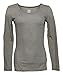 32 Degrees Womens Long Sleeve Scoop Neck Thermal Top Grey Medium