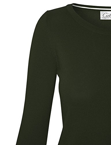 Image of Cielo Women's Solid Soft Stretch Pullover Knit Sweater