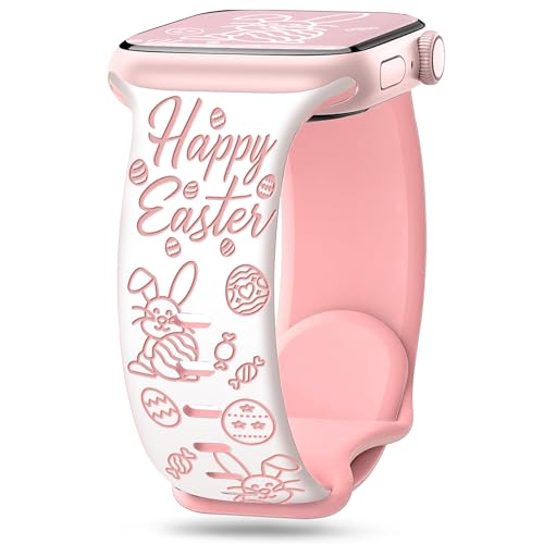wipalor Easter Cute Bunny Watch Bands for Apple Watch Bands for Women