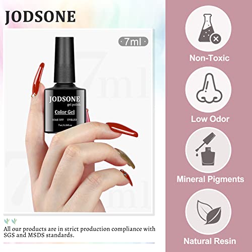 Jodsone 35 Pcs Gel Nail Polish Set Gel Nail Kit With 32 Colors Gel Polish Kit Base Coat No Wipe Top Coat Matte Top Coat Nail Polish Set Green Blue Red Pink Collection Gifts For Women #TOP5