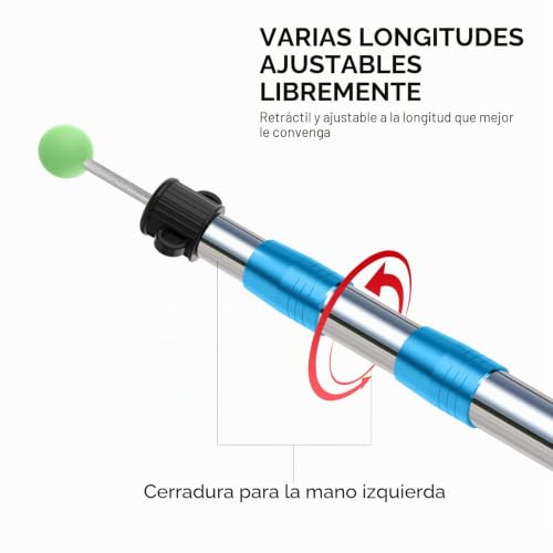 Miniatura 3 de Komclub Barras De Lona Telescópicas De Acero Inoxidable, 220 Cm, Juego De 2 Unidades Palo De Camping Para Toldo Refugio Senderismo Mochilero