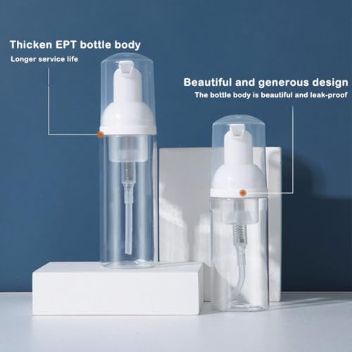 YIXANNX Distributeur de mousse bouteille Portable en plastique Transparent démaquillant moussant distribution bouteilles vides conteneur accessoire – vue 5