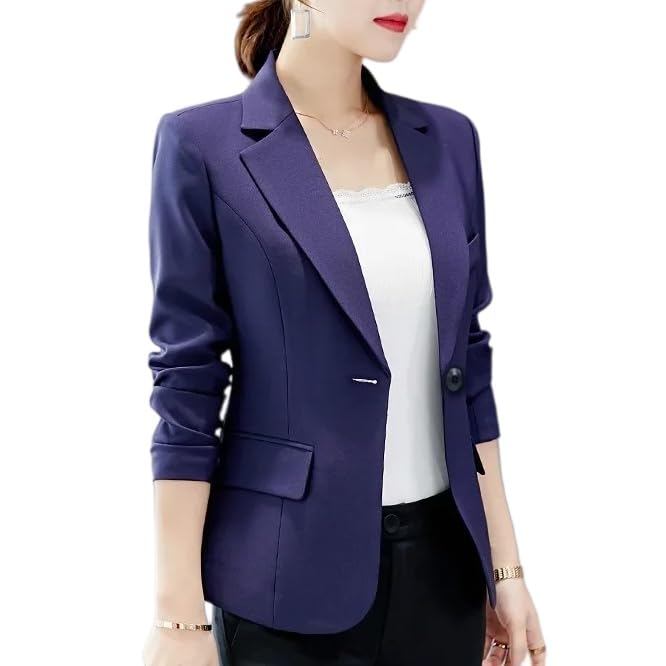Blazer Damen,Damen-Slim-Blazer, Bürojacke, lässiger kurzer Damenblazer