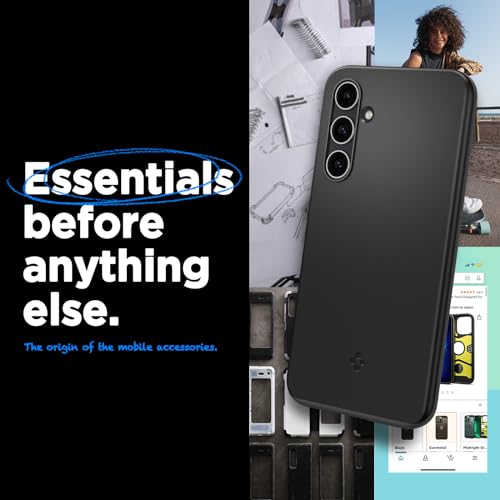 Image of Spigen Thin Fit | Samsung Galaxy S23 FE Case [Air Cushion Protection] [Grippy] Galaxy S23 FE Back Cover | TPU+PC - Black