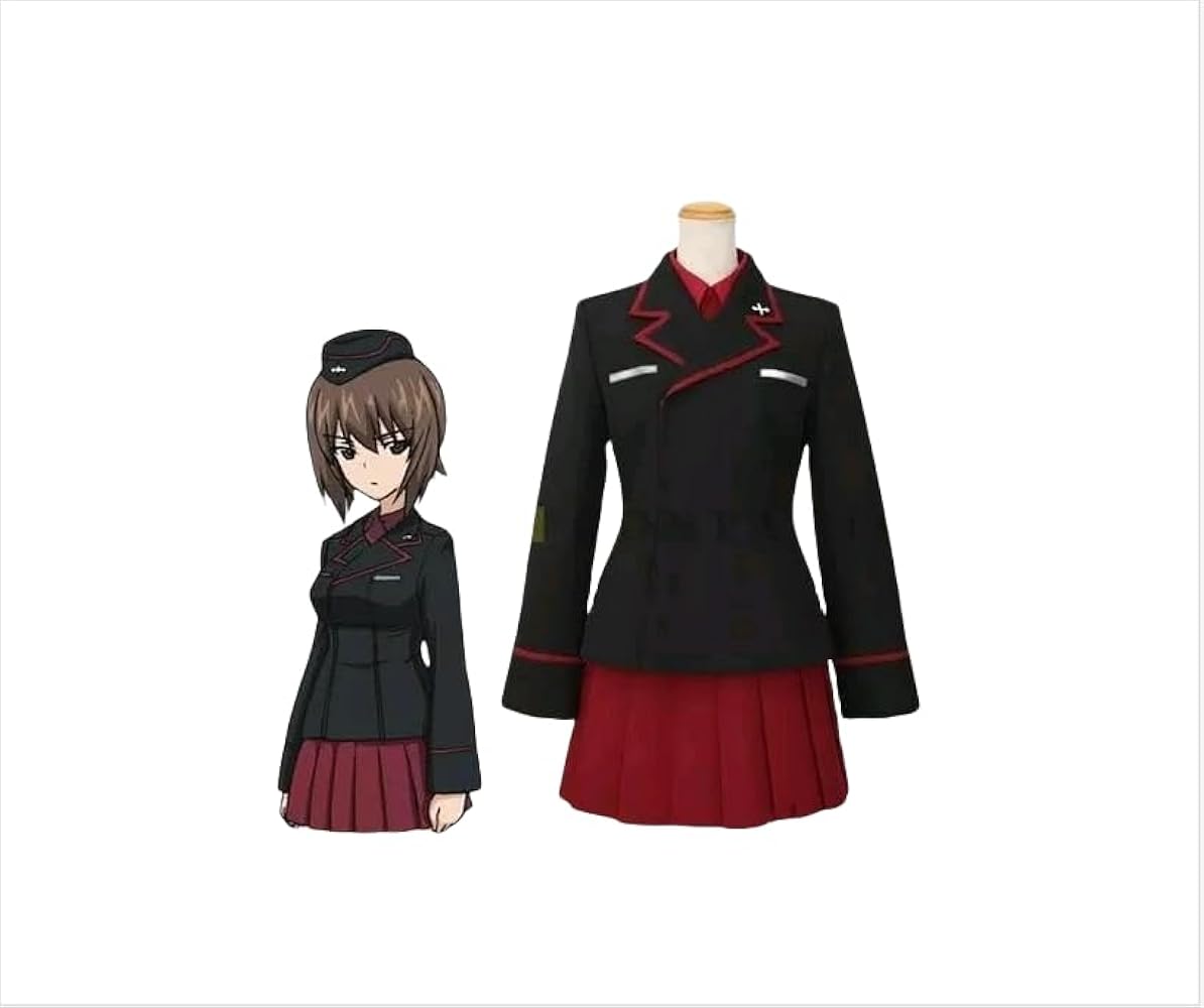 Lサイズ ガールズ＆パンツァー 黒森峰女学園 冬制服 コスプレ 衣装 黒森峰女学園パンツァージャケット [ガールズ＆パンツァー 劇場