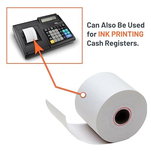 Victor 7050 3-PACK Compact White Paper Rolls For Handheld And Portable Printing Calculators/Adding Machines/Ink Print Cash Registers 2.25 Inch W X 150' Ft thumb #6