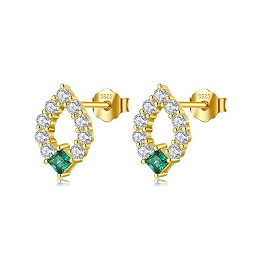 Boucles d'oreilles dinosaure argent 925 brillant CZ ellipse femme