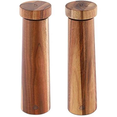 Navaris Molinillo de pimienta y salero de madera con grano ajustable Cover