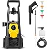 VEVOR Electric Power Washer, 2000 PSI, Max 1.65 GPM Pressure Washer w/ 30 ft Hose & Reel, 5 Quick Connect Nozzles, Foam Cannon, Portable to Clean Patios, Cars, Fences, Driveways, ETL Listed
