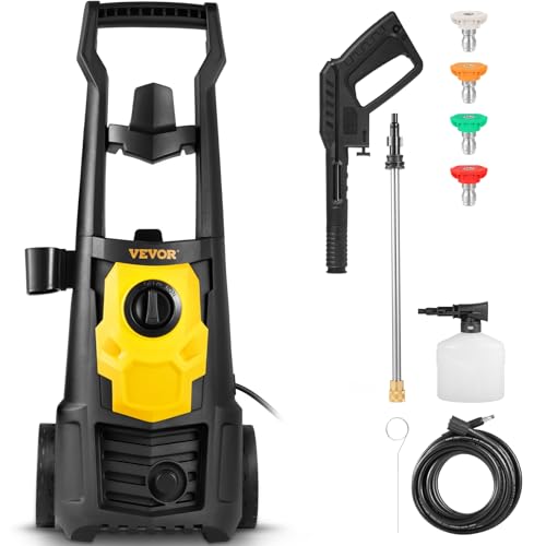 VEVOR Electric Power Washer, 2000 PSI 1.65 GPM, Portable Cleaner with 30ft Hose, Foam Cannon & 5 Nozzles for Cars, Patios, Fences - ETL Listed by VEVOR - Used condition - US$48.76