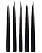 Black Taper Candles 10 Inches Tall - Elegant - Premium Quality - Dripless Smokeless - Unscented - Hand-Dipped - Set of 12 - for Holiday Decoration, Wedding, Dinner,Table, Birthday Made in USA
