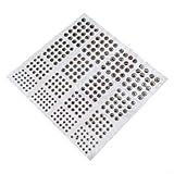 Yeux de fixation de mouches : lot de 336 pièces de tailles mixtes qui s'adaptent à tous les modèles de mouches courants, idéal pour les nymphes, les mouches sèches et les serpentins d'eau salée