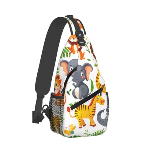 Mochila cruzada ligera unisex tipo sling animal miniatura 3