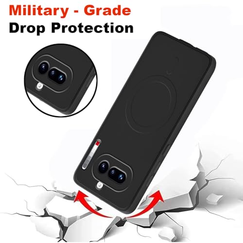 Image of Back Cover Nothing Phone (4a) 5G | MagFit Ring Design (Non-Magnetic) | Shockproof Case | Anti-Slip Grip | Raised Camera Edges | Slim Protective Case for Nothing Phone (4a) 5G (Matte Black)