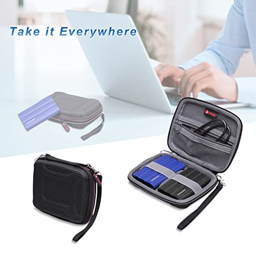 Image of XANAD 2-in-1 Hard Case for Samsung T7 /T7 Shield /T7 Touch /T9 /T5 SSD, Grey