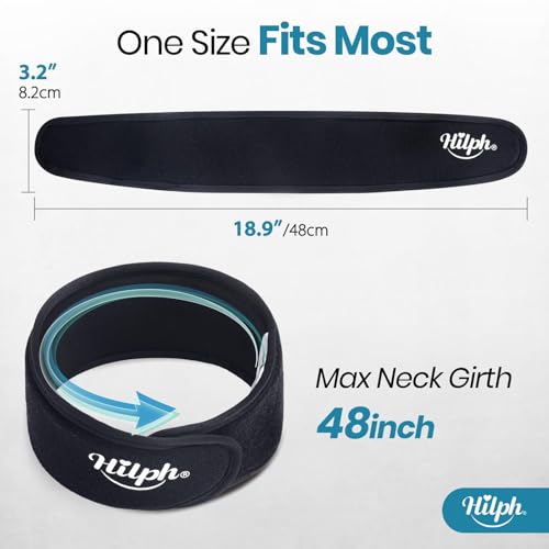 Image of Hilph Neck Ice Pack Wrap for Tonsillectomy Recovery, Throat Ice Pack for Thyroidectomy, Adjustable Gel Ice Collar Cold Compress for Neck Cervical Pain Relief, Post Surgery, Hot Flash, Menopause Black