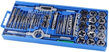 MINGPING 40pcs Metric Tap and Die Set - Precision Hand Tapping Tools for Metalworking, Includes Tap Wrench, Ideal for DIY and Professional Use, Imperial/Metric Compatibility