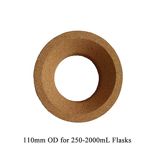 LabZhang 2Pcs 4.3\" Diam. Lab Flask Support Cork Stand 110mm for 250-2000mL Flasks,Laboratory Flask Cork Stand Mat Ring Holder for Round Bottom Flask