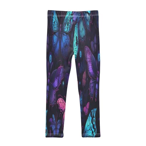 Toddler Girls Leggings Printed Yoga Pants Leggings Purple Blue Green Butterfly for Kids2