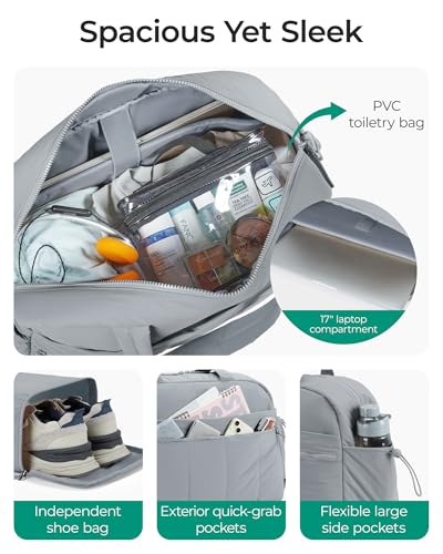 Image of BAGSMART Gym Bag for Women, Duffle Bag for Travel with Wet Pocket, Lightweight Carry on Weekender Duffel, Water Resistant