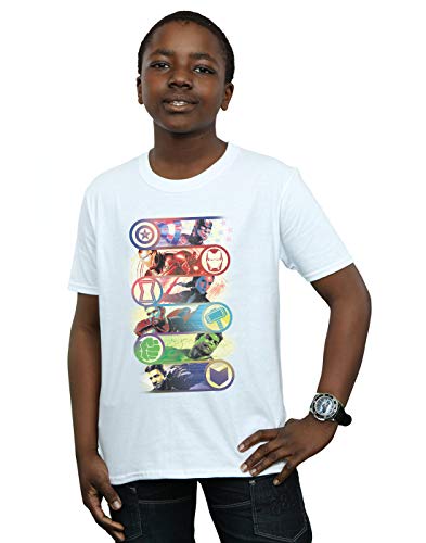 Image of Marvel Boys Avengers Endgame Original Heroes T-Shirt White 12-13 Years
