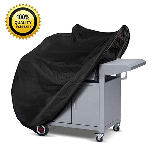 TEPSMIGO Bache Barbecue,Housse Barbecue,Kit de revêtement de Barbecue, Couverture imperméable au Barbecue 420D, Couvercle de Gril à gaz Lourd 147 x 61 x 117 cm