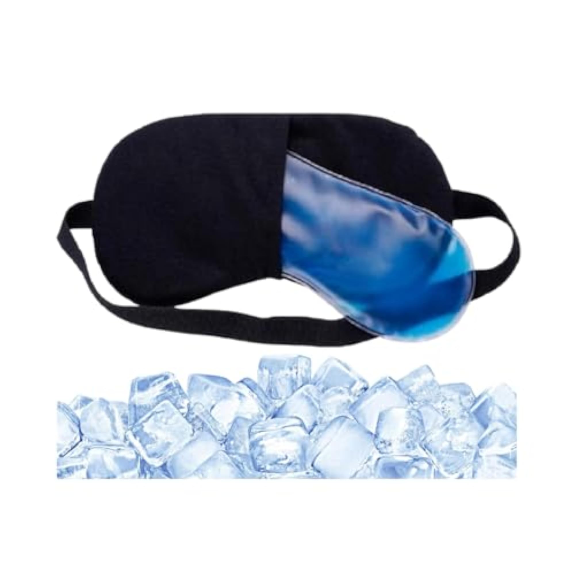 Cooling Gel Eye Mask for Relaxation and Sleep, Adjustable Strap