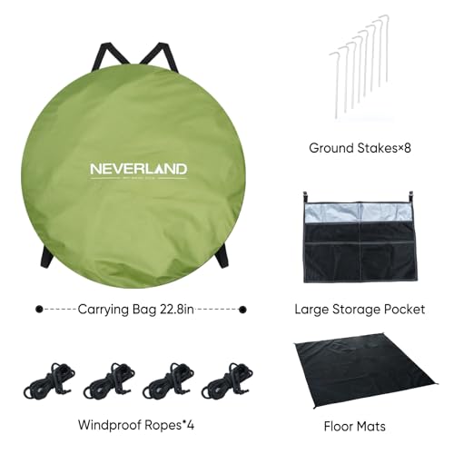Image of NEVERLAND Pop up Privacy Shower Tent - Portable Changing Shower Tent, Dressing Room, Bathroom, Outdoor Rain Shelter for Camping, Hiking, Beach