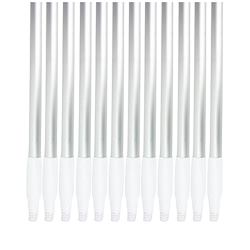 Image of SPARTA 40246EC02 Aluminum Broom Handle, Mop Handle, Replacement Handle with Acme Threaded Tip for Commercial Cleaning, 30 Inches, White, (Pack of 12)