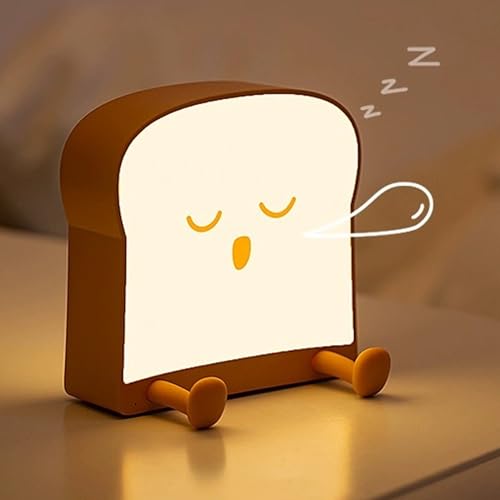 DecoReco - Mr. Toast LED Night Light for Toodlers and Kids - Safe, Versatile, Eye-Caring, and Oh-So-Adorable Bedroom Companion - Toast