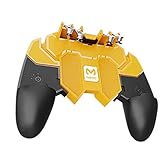 MEO Mobile Game Controller Compatible with PUBG [Six-Finger] - Game Controller with Gaming Trigger, Shoot Sensitive Controller Gamepad Aim & Fire Trigger