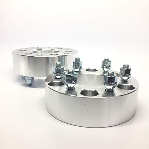 2 Pieces 2" Conversion Wheel Adapters (CHANGE BOLT PATTERN) 6x5 to 6x5.5" or 6x127 to 6x139.7 Center Bore 78.3 14x1.5 Studs Compatible For 2002-2009 Traiblazer 2002-2009 Envoy 2003-2006 SSR