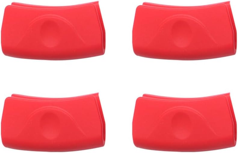 KALLORY 4pcs Hot Pot Handle Covers, Silicone Pot Holder
