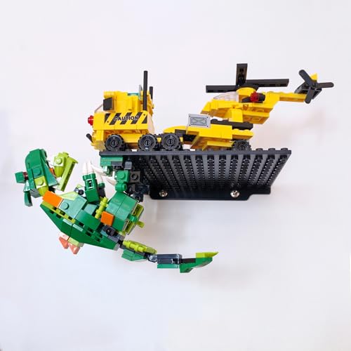 Image of LRANFOW 6 Pack Wall Display Shelf for Lego Standard Bricks, 4x5 inch Dual-Sided, 16x13 Studs 4.8-4.9mm, Supports Up to 2 lbs with Screw, Baseplate Floating Shelves for Builders Room Decor