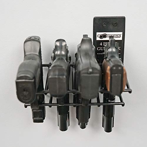 3 Gun Handgun Black Vinyl Coated Pistol Wall Mount Rack, Boom-10006 #TOP4