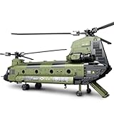 Feleph CH-47 Chinook Helicopter Model Kit 1622 Pieces Building Block Set Military Aircraft Toy for Age 14+ Compatible with Major Brands