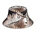 Gorra De Pesca Ciervo Bura Grande Asta Grande Estante Animal Bucket Hat Funky Cubo Sombreros Vintage Sun Cap para Cámping, Pescar, Mujer