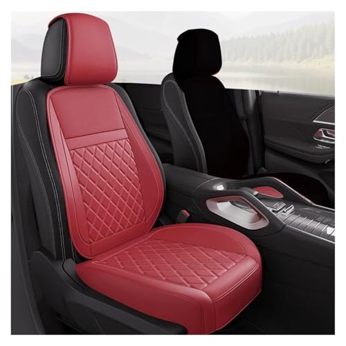 Housses de siège auto cuir Protection Siege Voiture rouge accessoires intérieurs