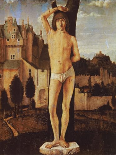 Affiches et gravures Saint Jérôme par Antonello da Messina impression sur toile 60x90cm