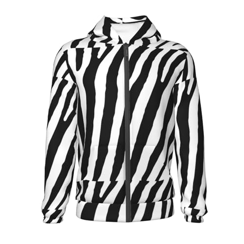 Zebra Kid Hoodies Boys Zip Up Sweatshirts Girls Pullover with Pocket2