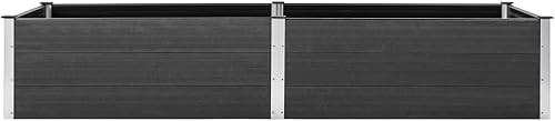 Miniatura 3 de WEMYUFURN Garden Raised Bed 78.7"x39.4"x21.3" WPC Gray,Raised Garden Bed,Outdoor Planters for Flower Herb Garden