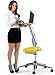 RoomyRoc Adjustable Rolling Notebook Computer Desk Writing/Bed Table (yellow)