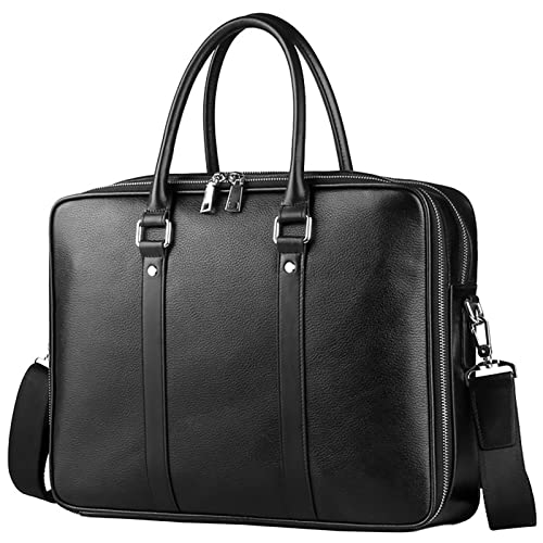 [Ariga] ビジネスバッグ メンズ 本革 牛革 2way a4対応 大容量 レザー 就活 出張 仕事 通勤 ブラック