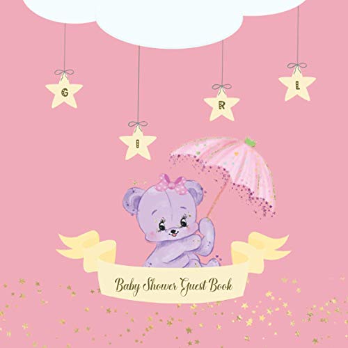 Baby Shower Guest Book: Welcome Baby Girl Star Theme Sign-in Guest Book with Bonus Gift Logs & Photo Keepsakes (Pregnancy Gifts)