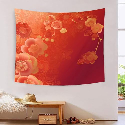 Tapisserie murale effet 3D Fleurss drap de tissu pour chambre et salon 180x230 cm